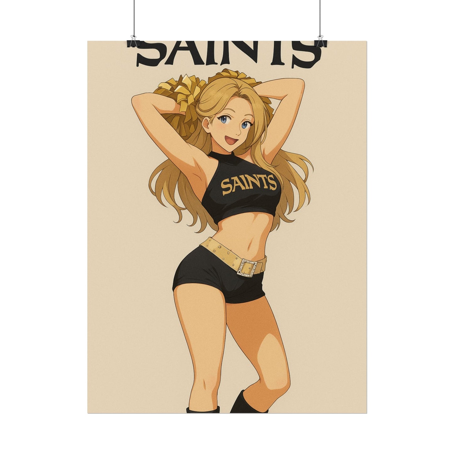 Loco Fits Anime Girls 'Saints Cheerleader 1' Poster