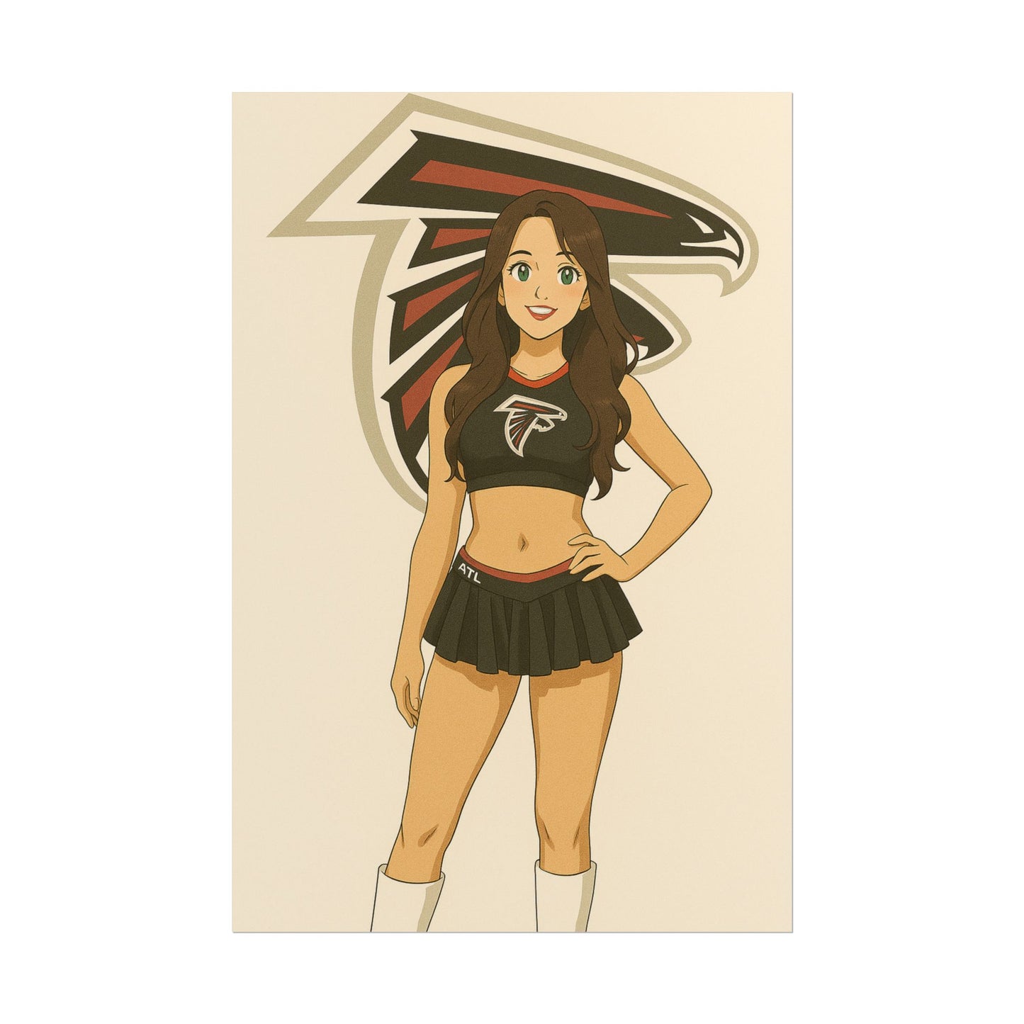 Loco Fits Anime Girls 'Falcons Cheerleader 3' Poster