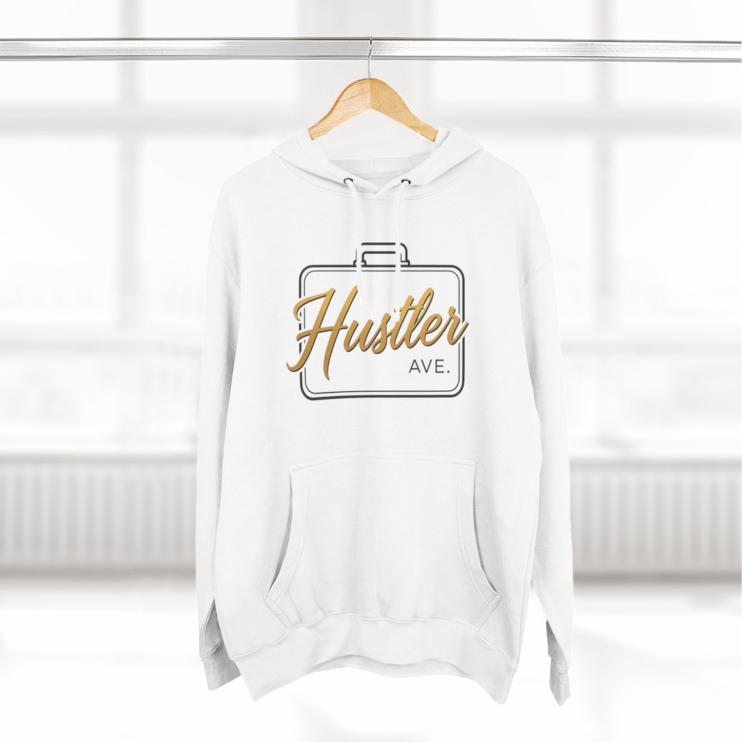 "Hustler Ave" All Business Gold Breifcase Hoodie