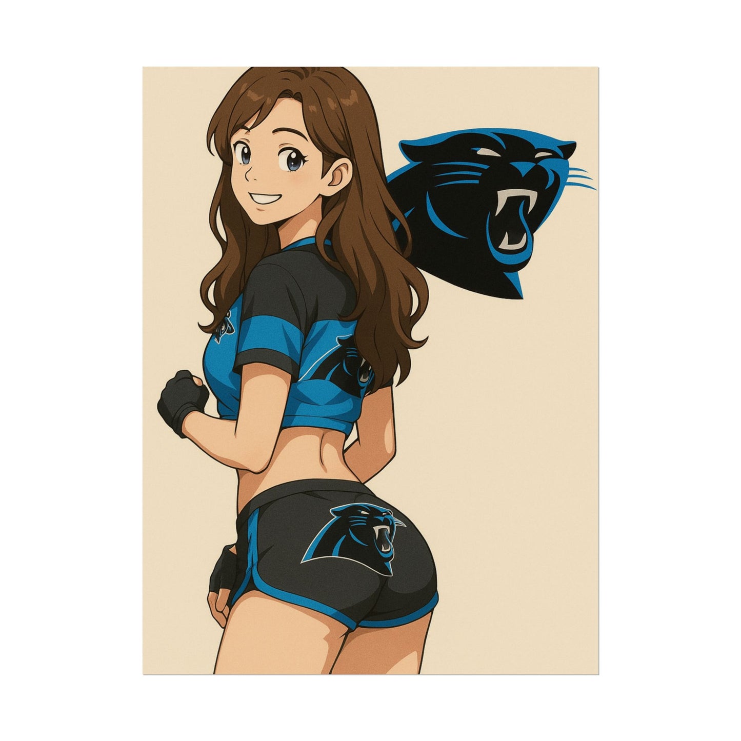 Loco Fits Anime Girls 'Panthers Cheerleader 1' Poster
