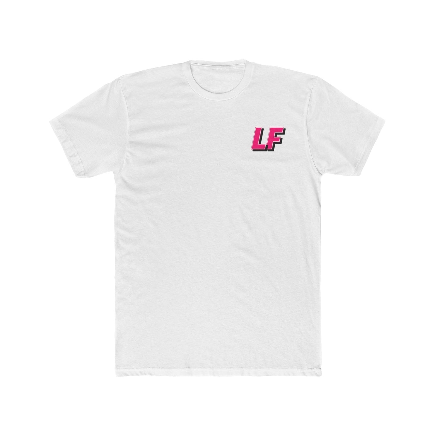 Loco Fits "LF" Hot Pink Pocket Logo Cotton Crew Tee