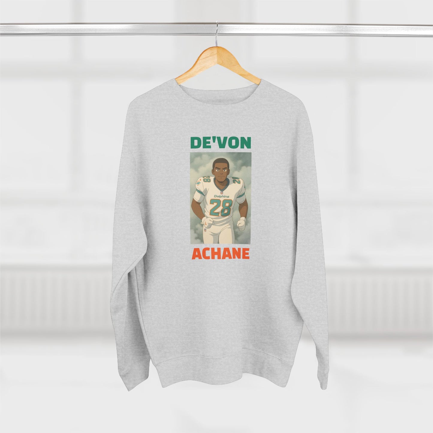 Anime Football 'De'Von Achane' Crewneck Sweatshirt