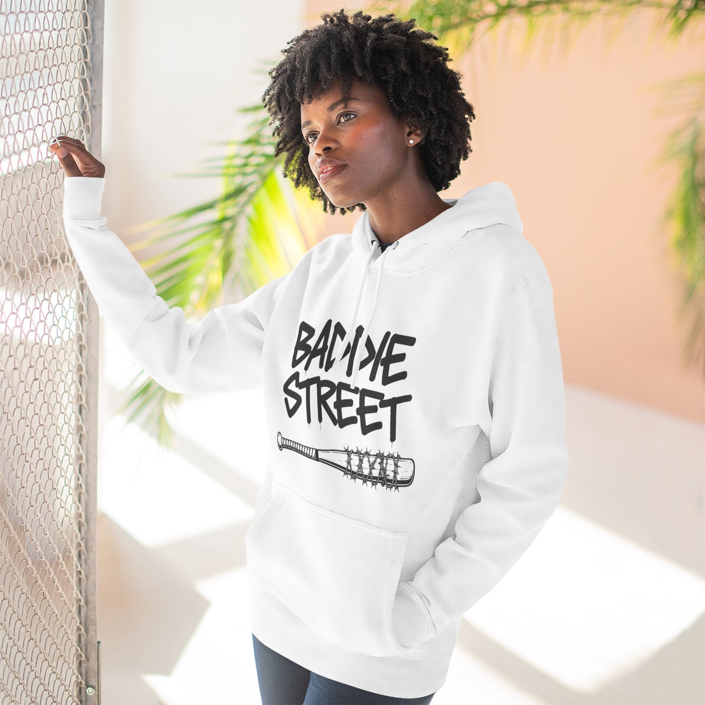 "Baddie Street" Baddie Bat V5 Fleece Hoodie