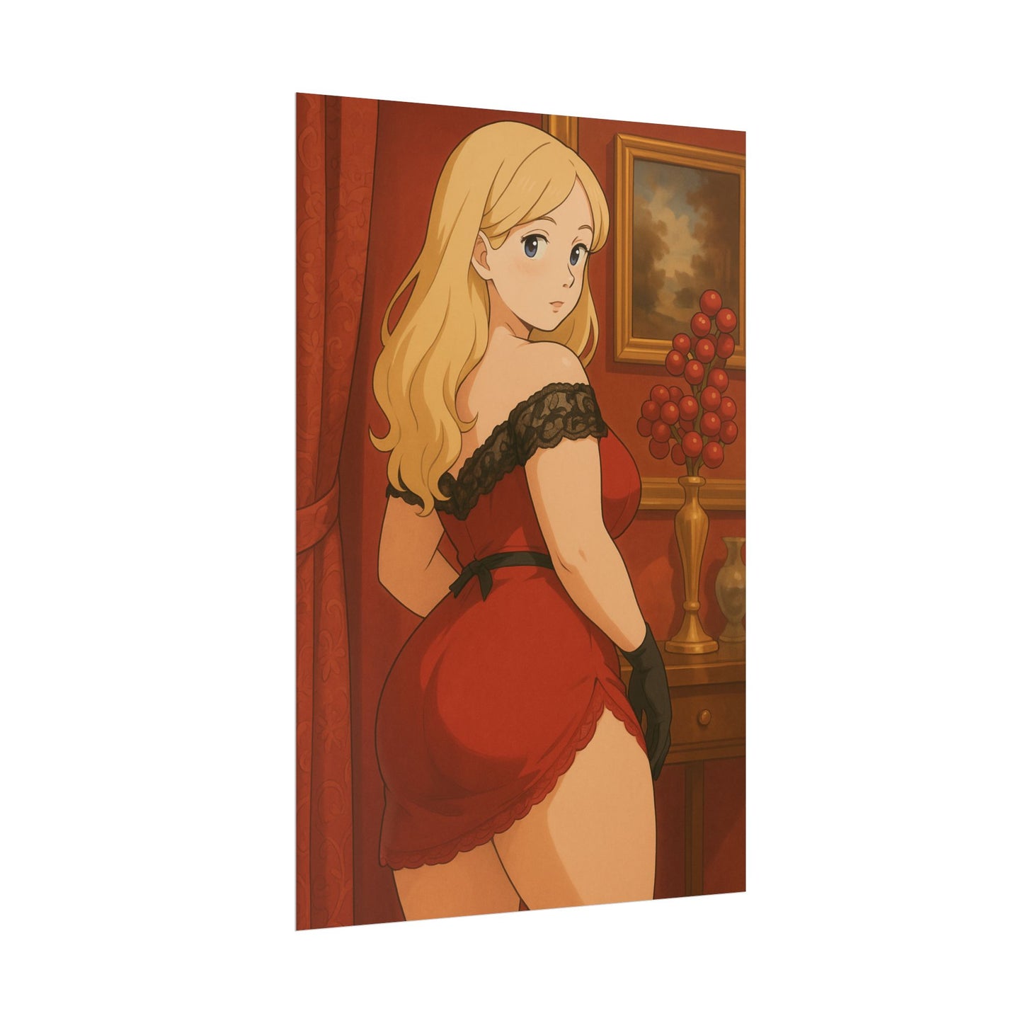 Loco Fits Anime Girls 'Time for a Night Cap' Poster