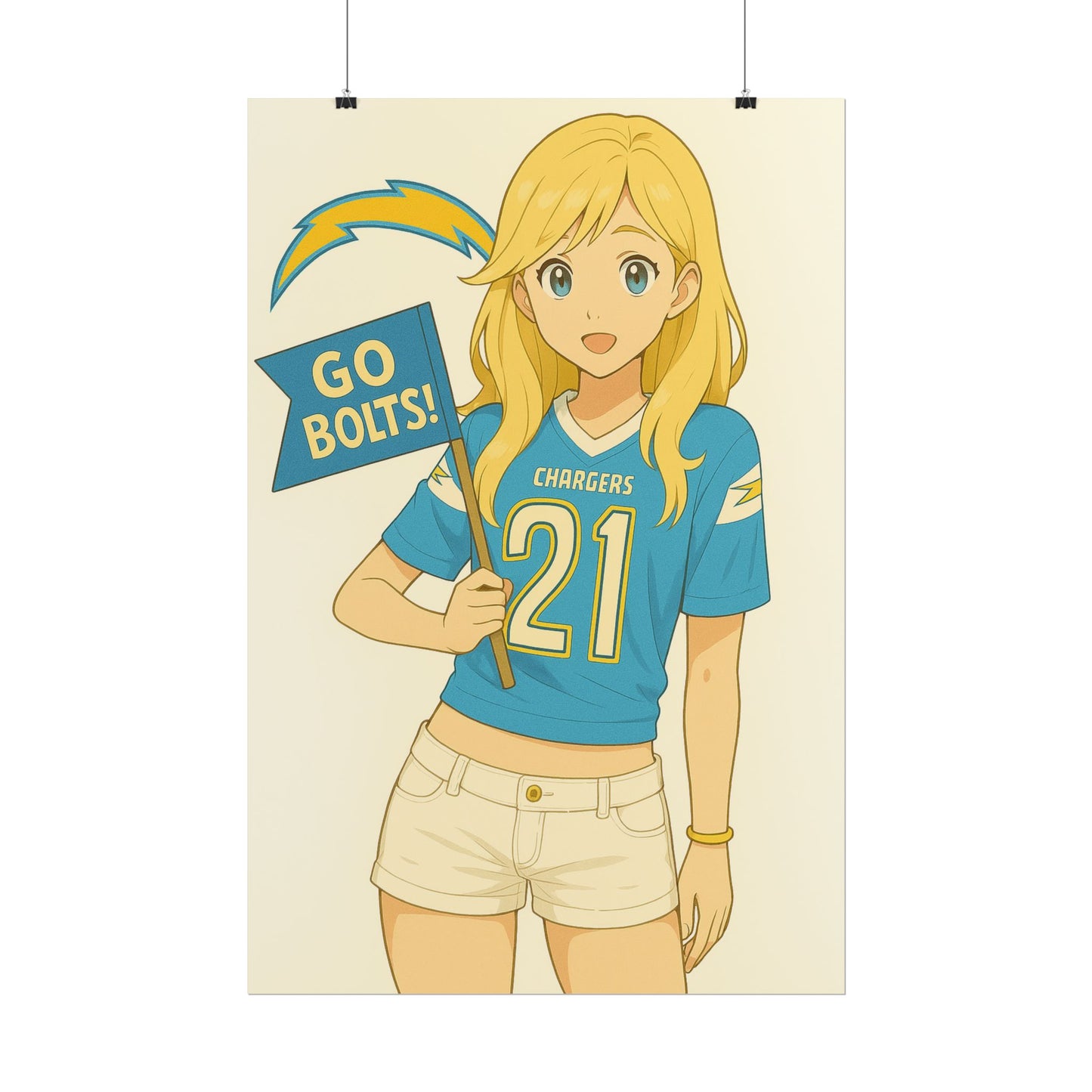 Loco Fits Anime Girls 'Chargers Girl 2' Poster