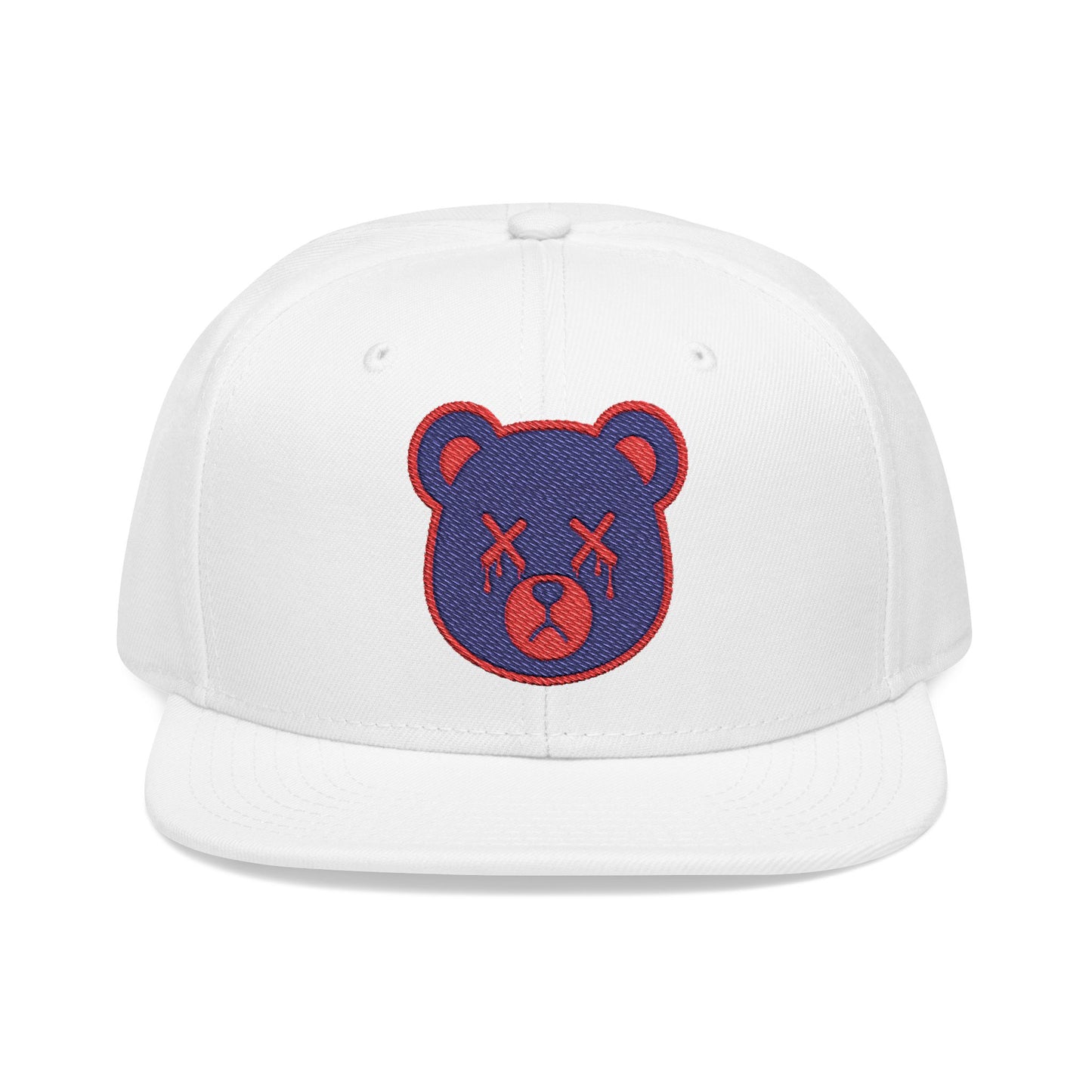 "Wicked Way" Deady Bear Head Blue & Red Snapback