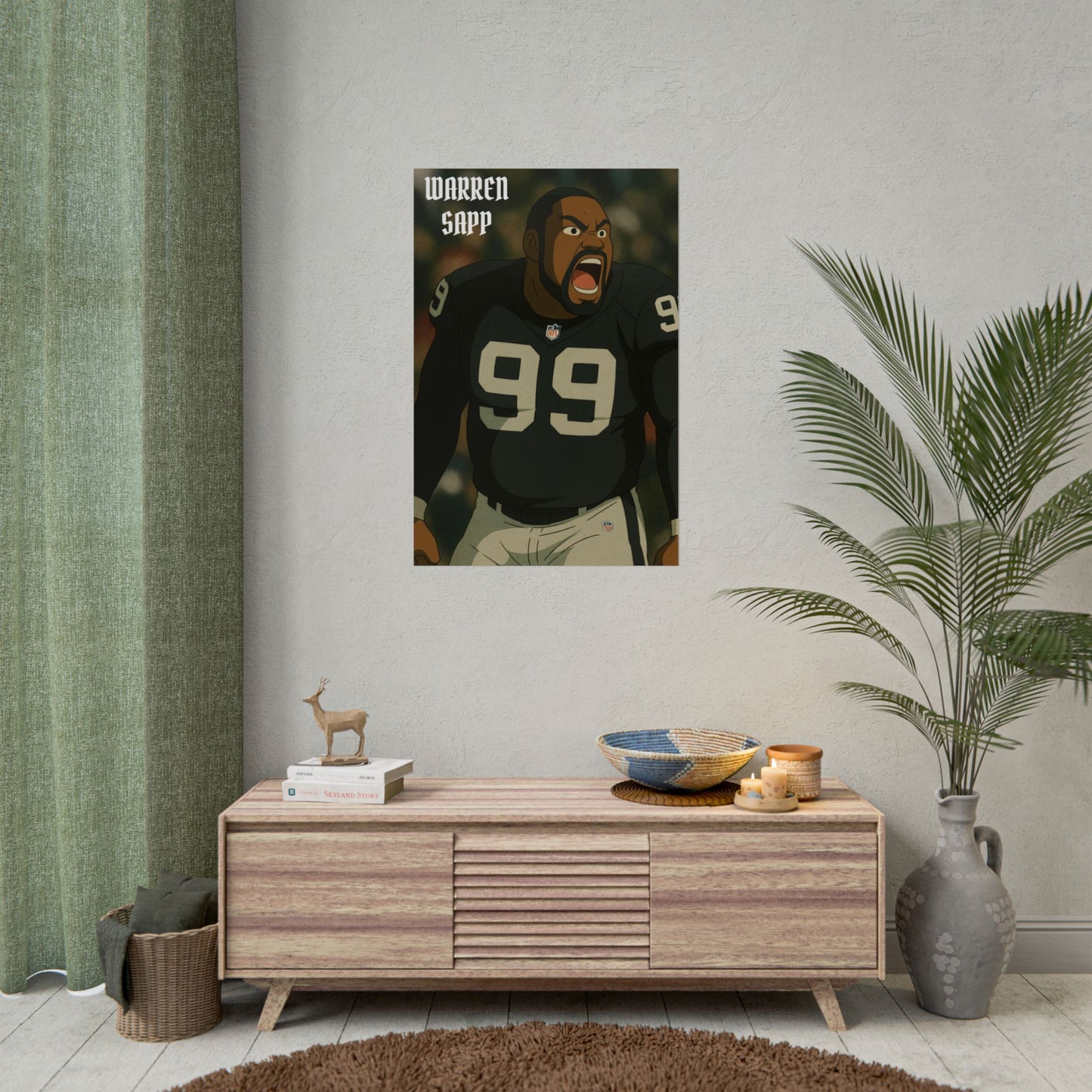 Loco Fits Anime Football 'Warren Sapp' Poster