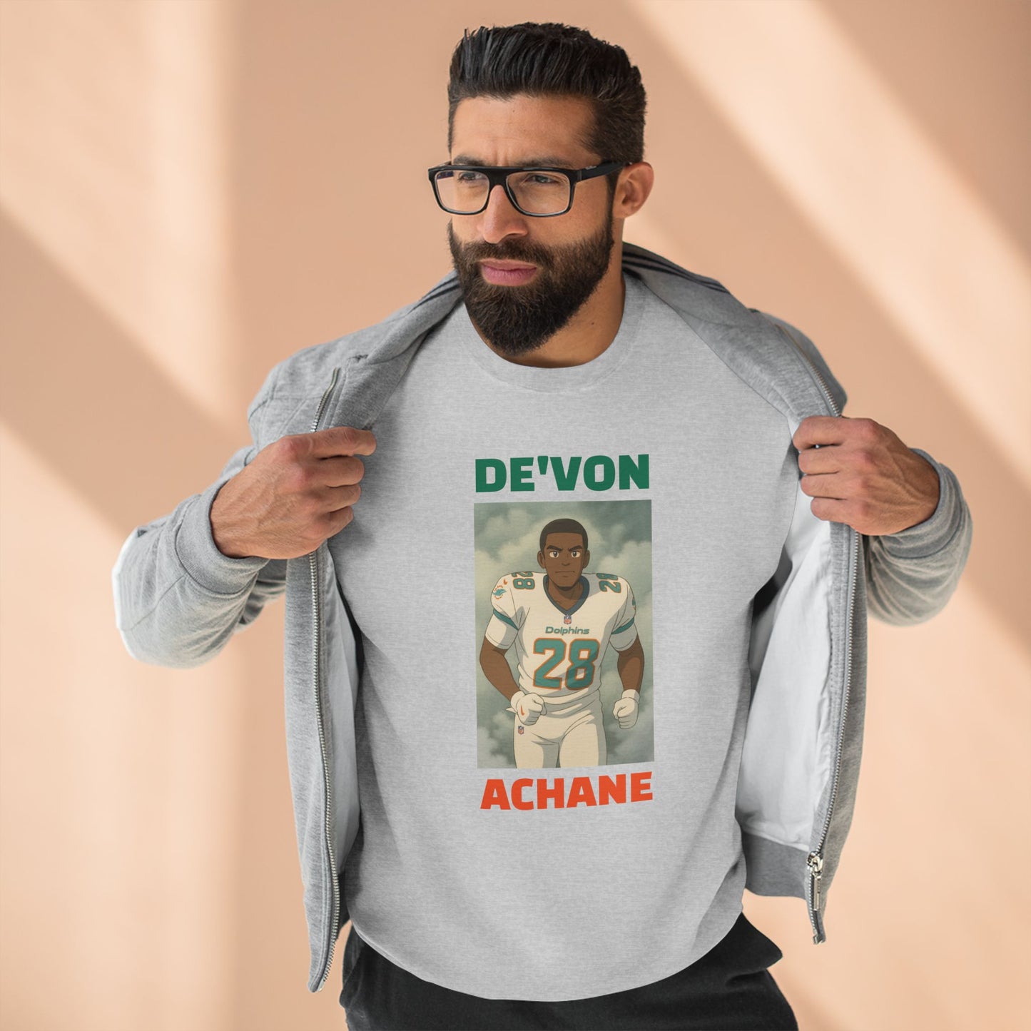 Anime Football 'De'Von Achane' Crewneck Sweatshirt