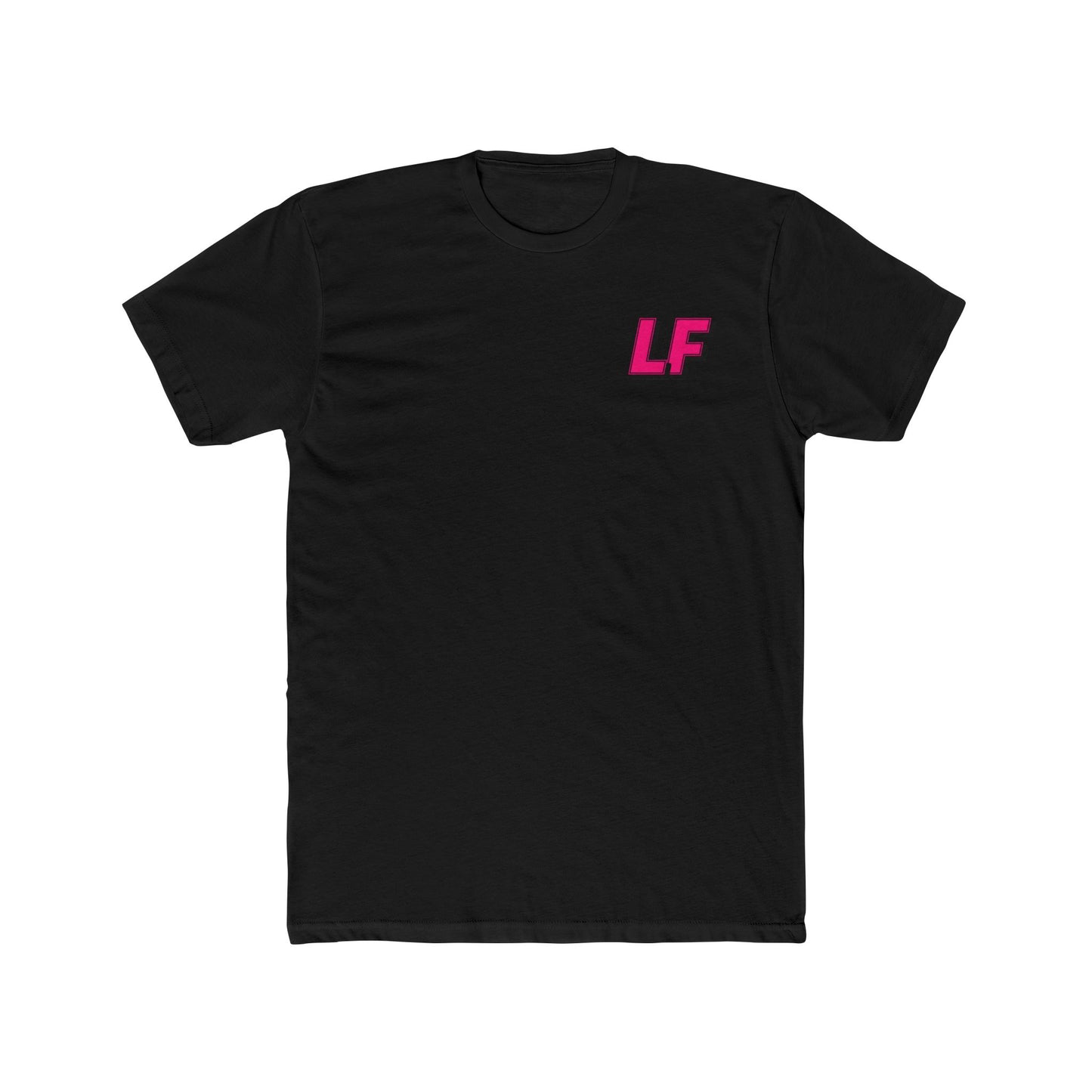 Loco Fits "LF" Hot Pink Pocket Logo Cotton Crew Tee