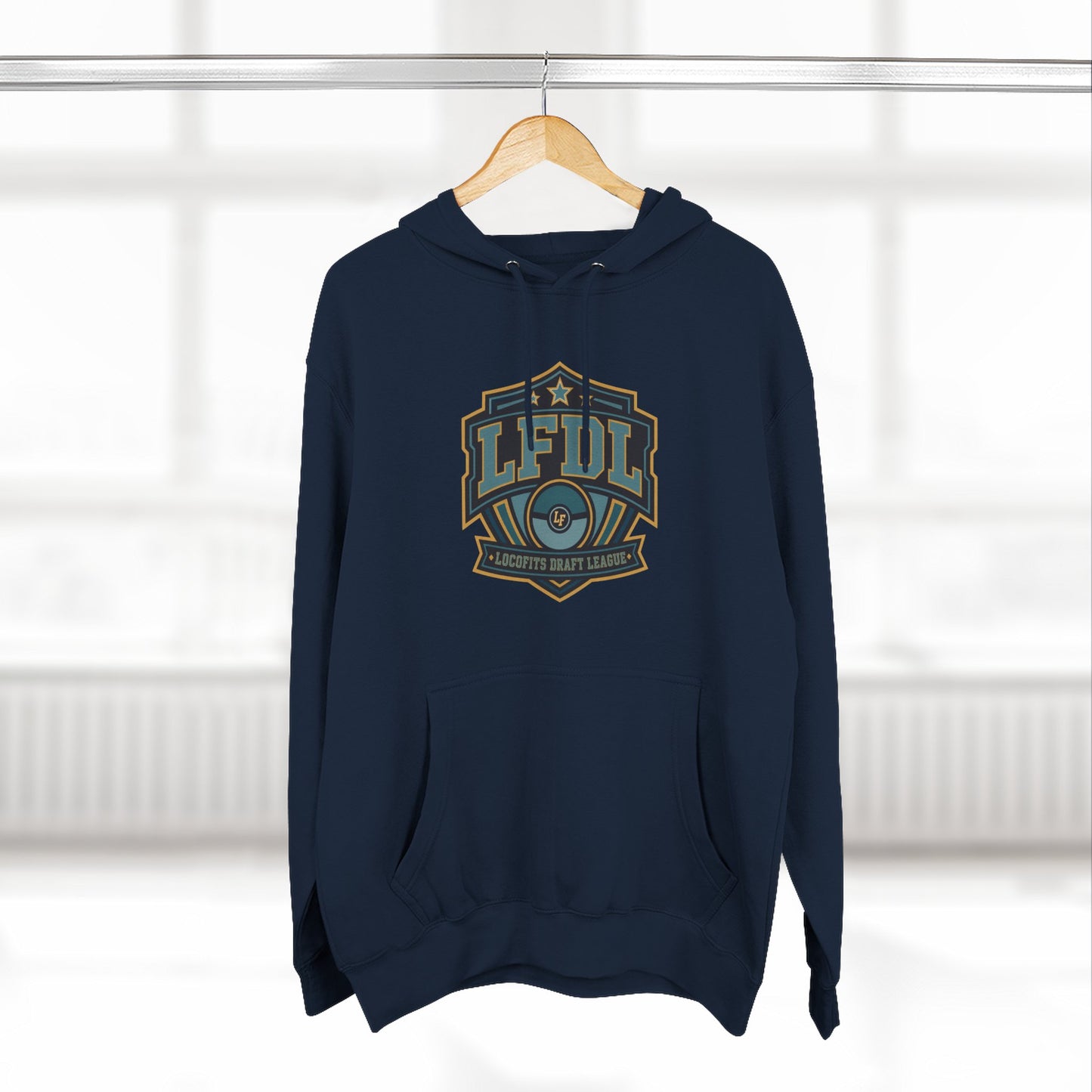 LocoFits Draft League North Carolina Three-Panel Fleece Hoodie
