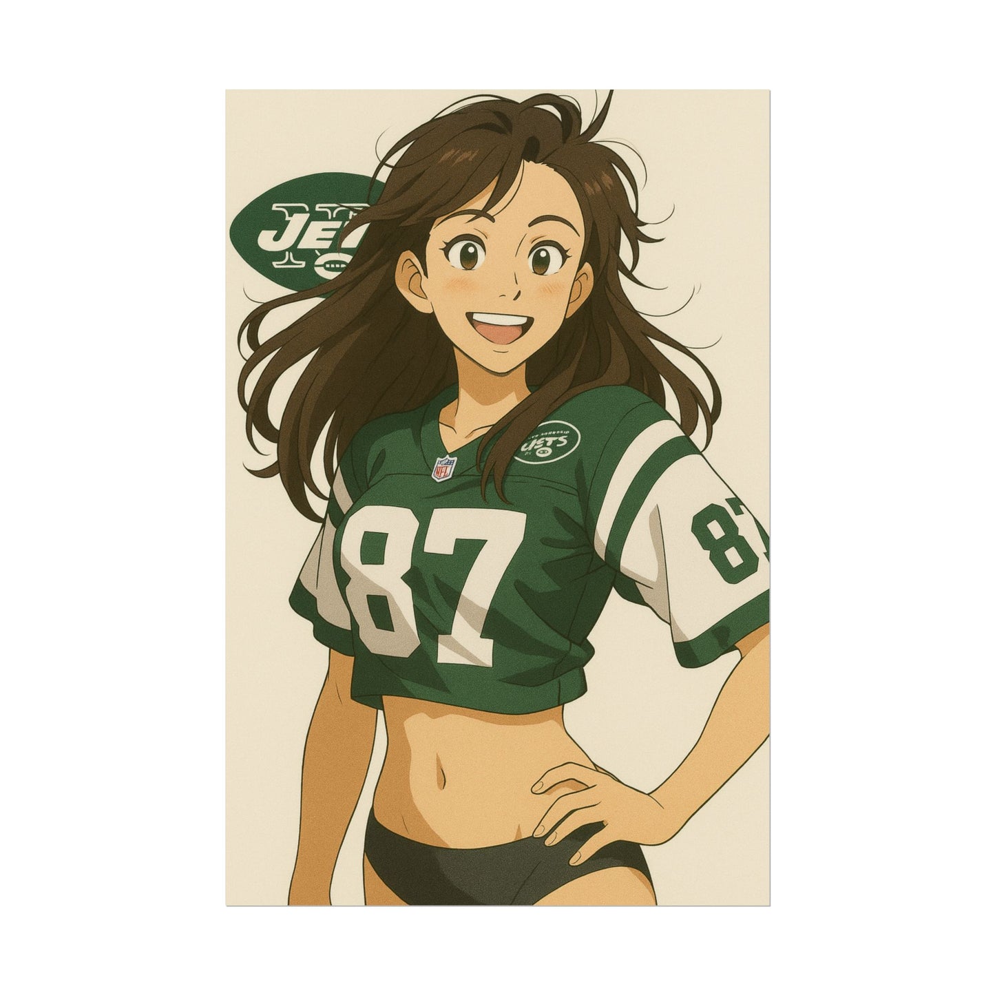 Loco Fits Anime Girls 'Jets Girl 1' Poster