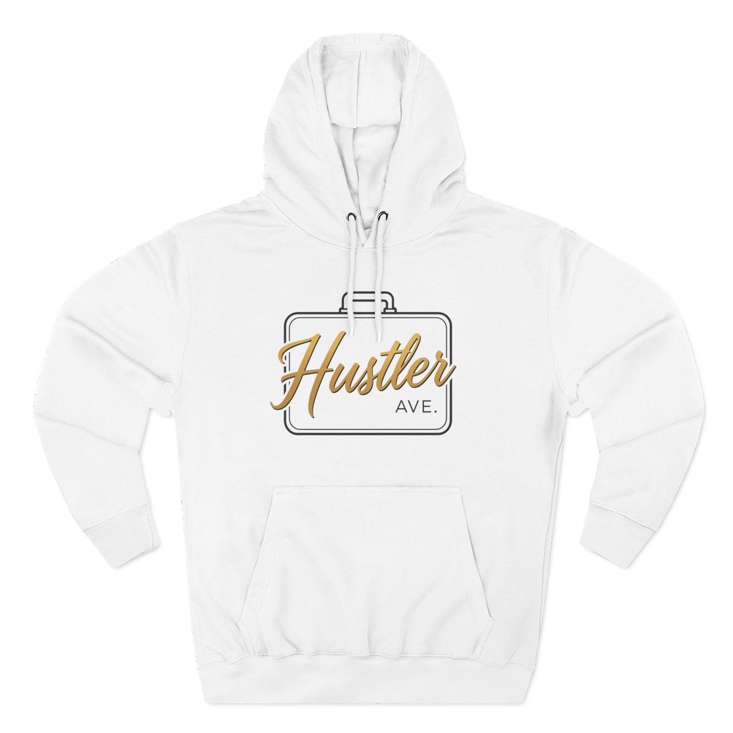 "Hustler Ave" All Business Gold Breifcase Hoodie
