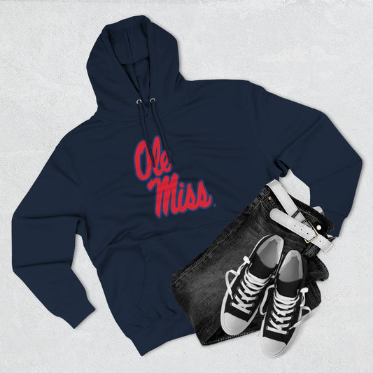 'Ole Miss Script' Three-Panel Fleece Hoodie