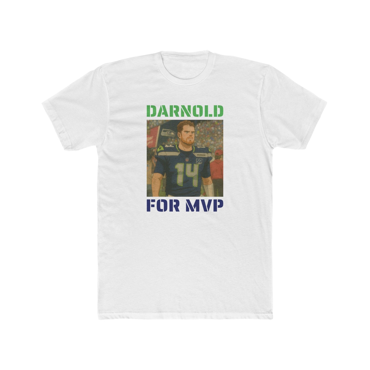 Anime Football 'Darnold For MVP' Cotton Crew Tee