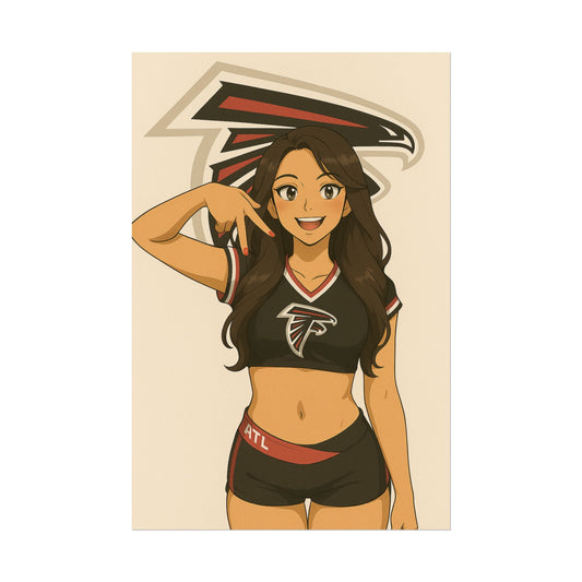 Loco Fits Anime Girls 'Falcons Cheerleader A-Town' Poster