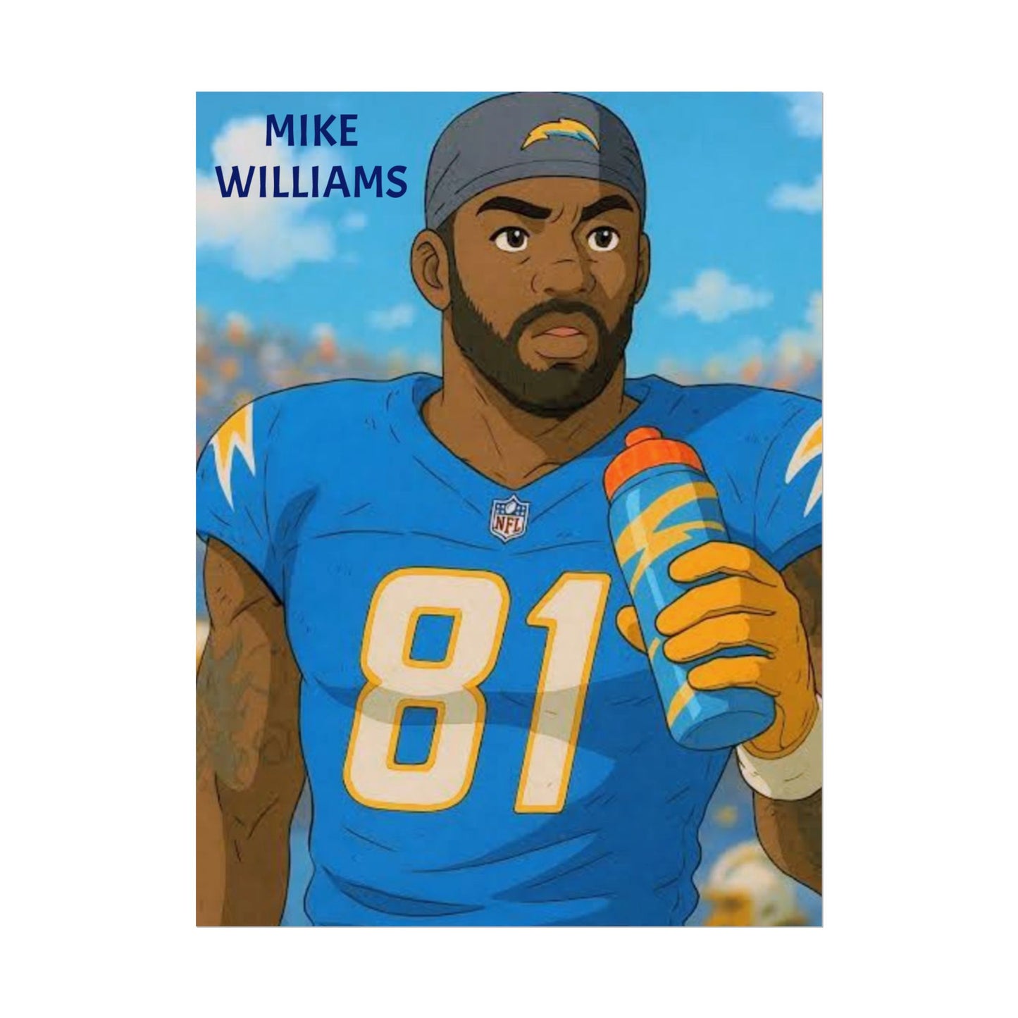 Loco Fits Anime Football 'Mike Williams' Poster