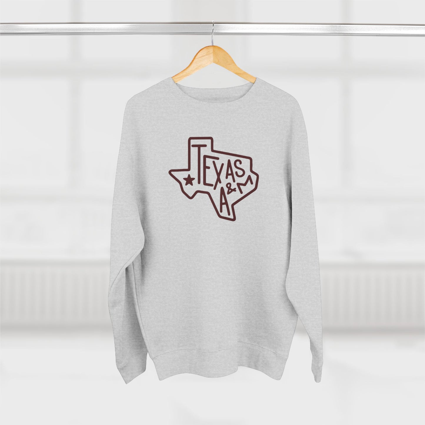 'Texas A&M State of Texas' Cotton Crewneck Sweatshirt