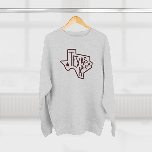 'Texas A&M State of Texas' Cotton Crewneck Sweatshirt