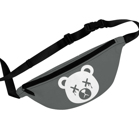 Dark Grey w/ White Logo "Wicked Way" Dead Bear Head Fanny Pack