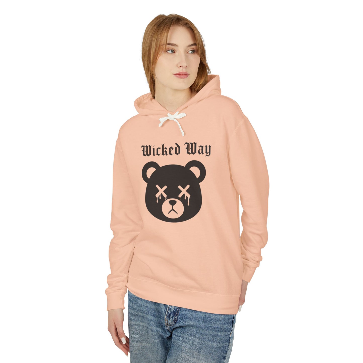 "Wicked Way" Deady Bear Head Graphic Hoodie
