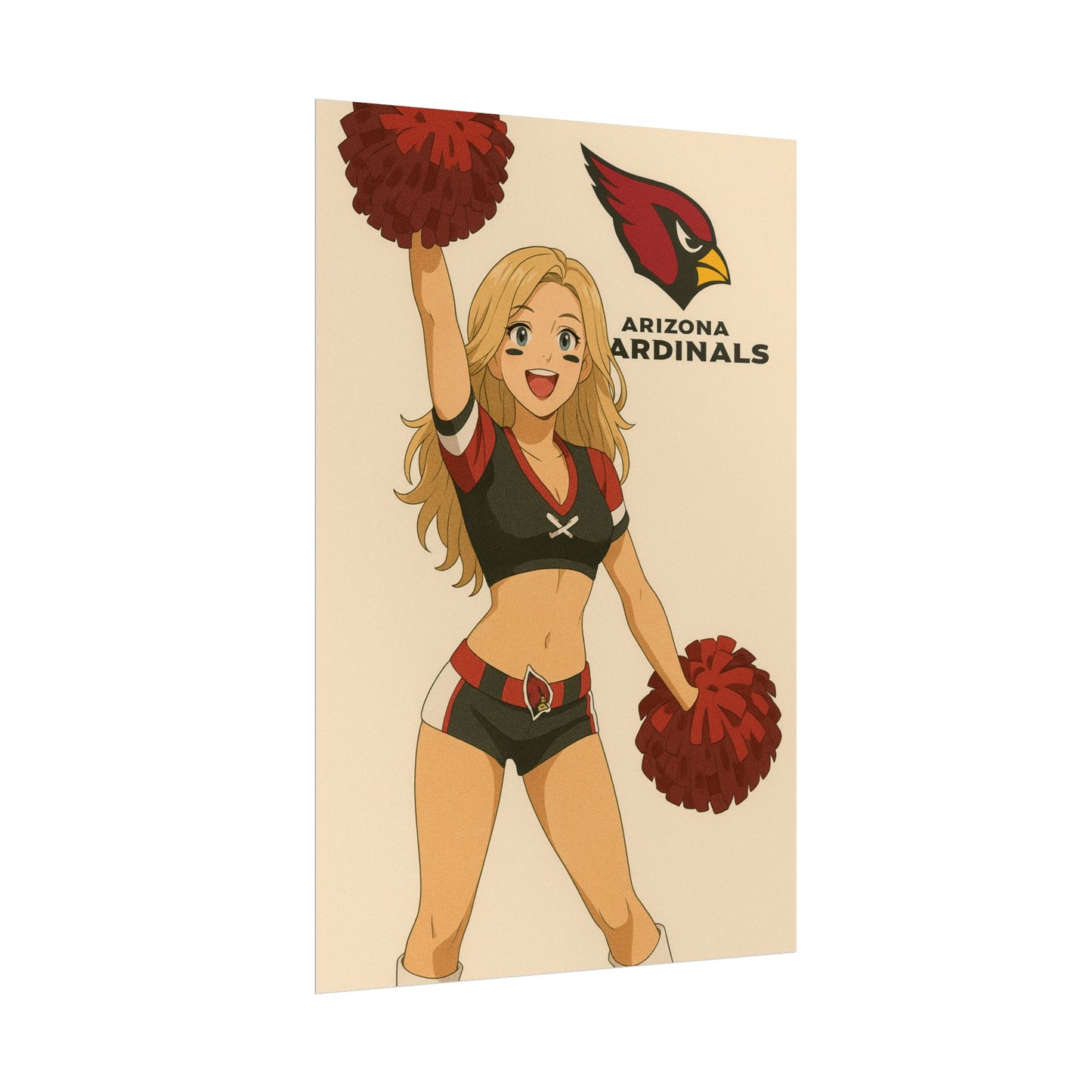 Loco Fits Anime Girls 'Cardinals Cheerleader 1' Poster
