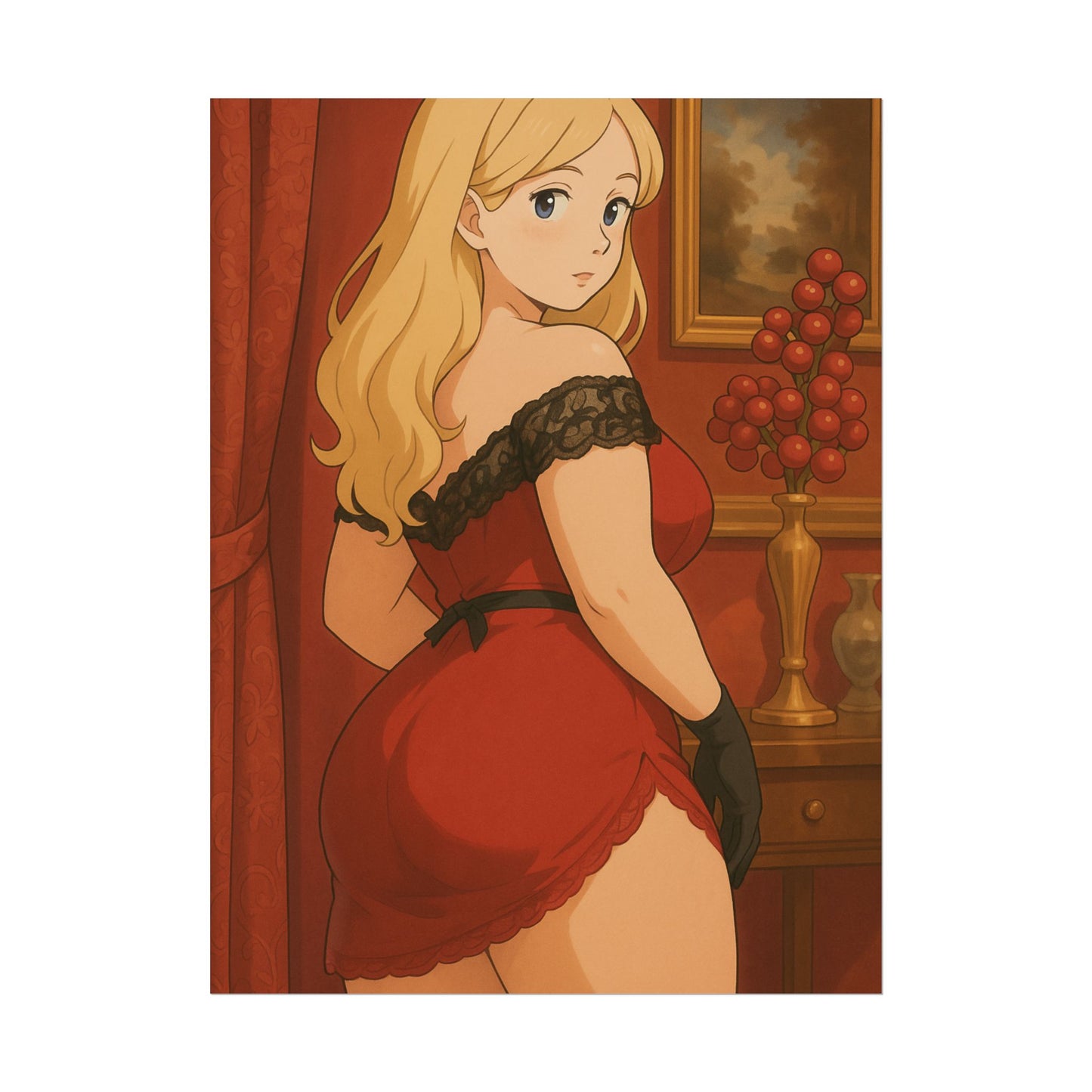 Loco Fits Anime Girls 'Time for a Night Cap' Poster