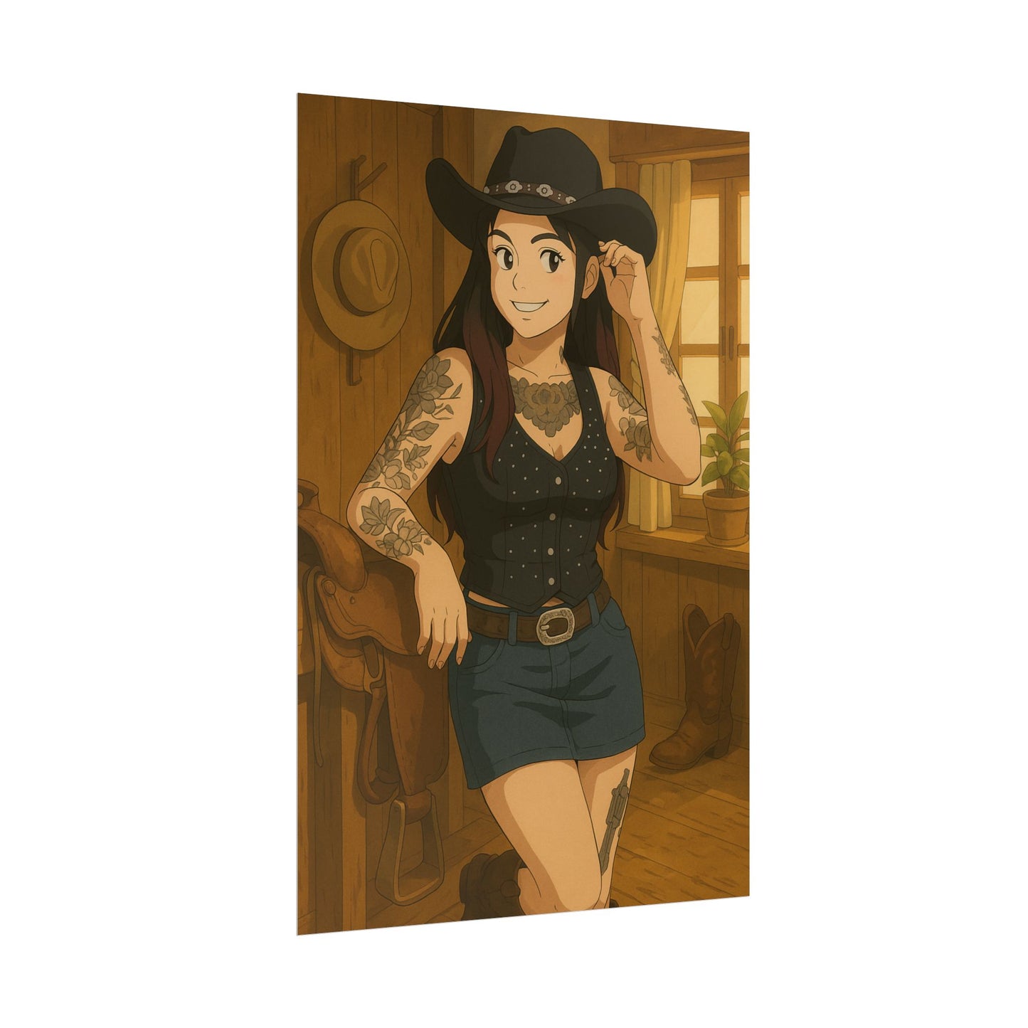 Loco Fits Anime Girls 'Not a City Girl' Poster