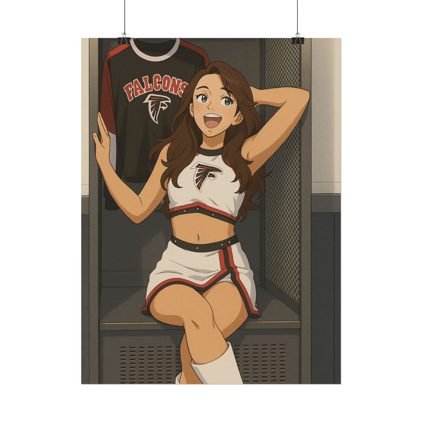 Loco Fits Anime Girls 'Falcons Cheerleader Locker-room ' Poster