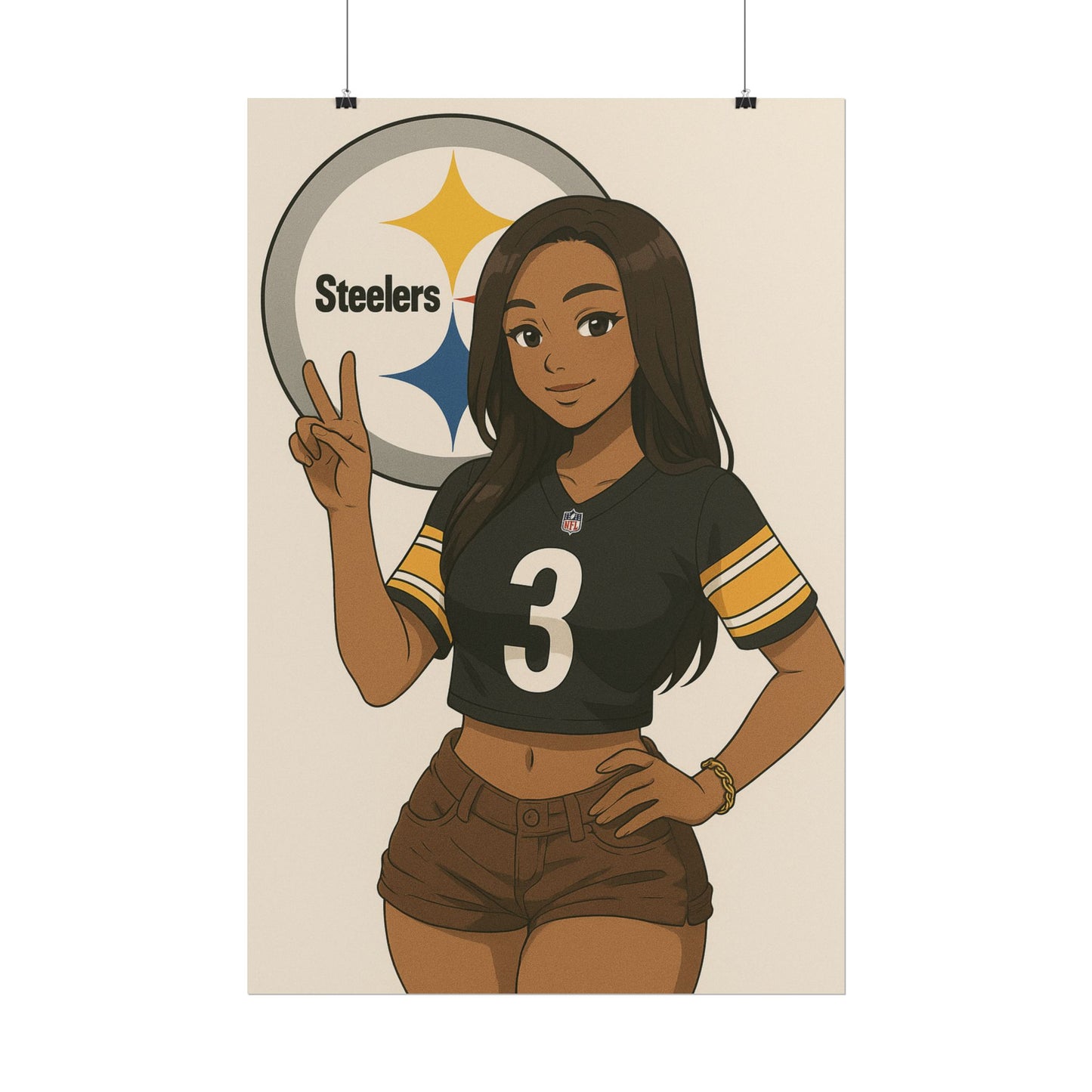 Loco Fits Anime Girls 'Steelers Girls 1' Poster