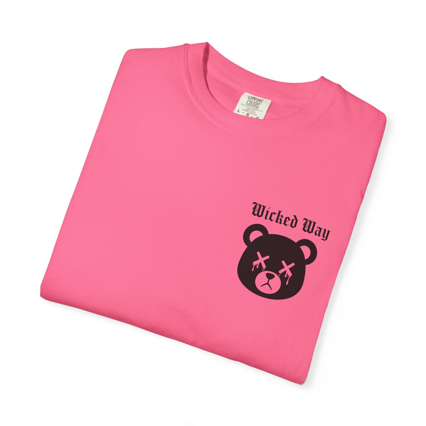 "Wicked Way" Dead Bear Head Pocket Logo Graphic T-Shirt (Multi Color Options)