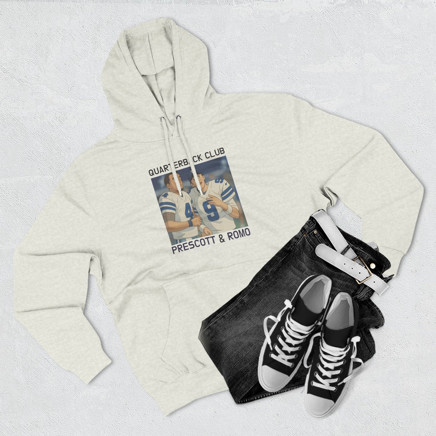 Anime Football 'Quarterback Club Prescott & Romo' Three-Panel Fleece Hoodie