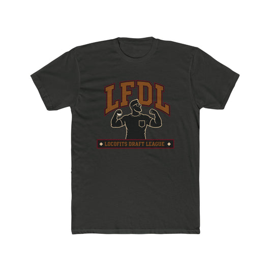 LocoFits Draft League BR Portrait Silhouette Logo Cotton Crew Tee
