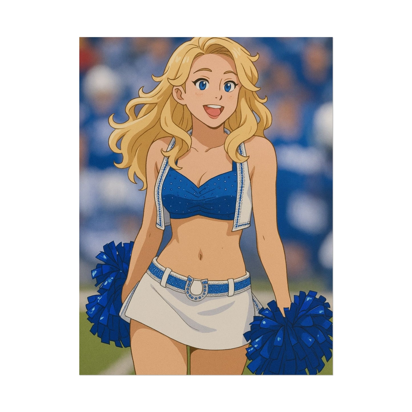 Loco Fits Anime Girls 'Colts Cheerleader On-Field 1' Poster