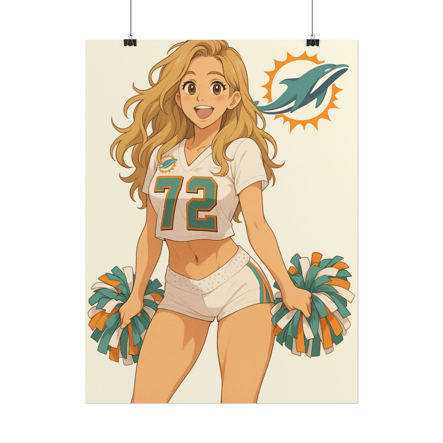 Loco Fits Anime Girls 'Dolphins Cheerleader 1' Poster