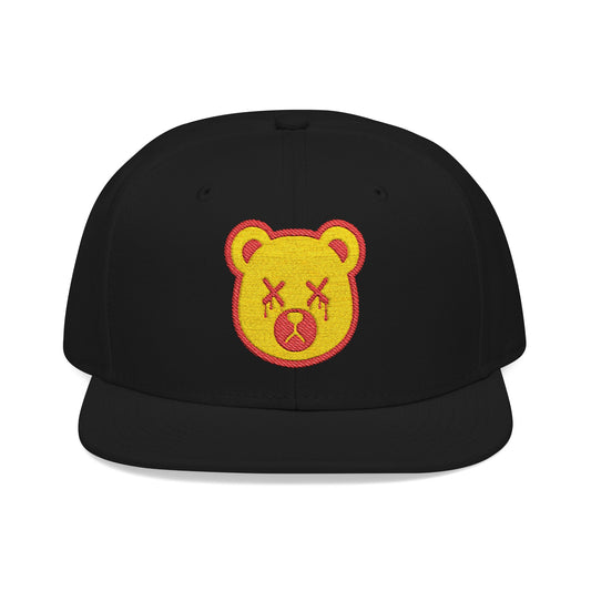 "Wicked Way" Deady Bear Head Yellow & Red Logo Snapback