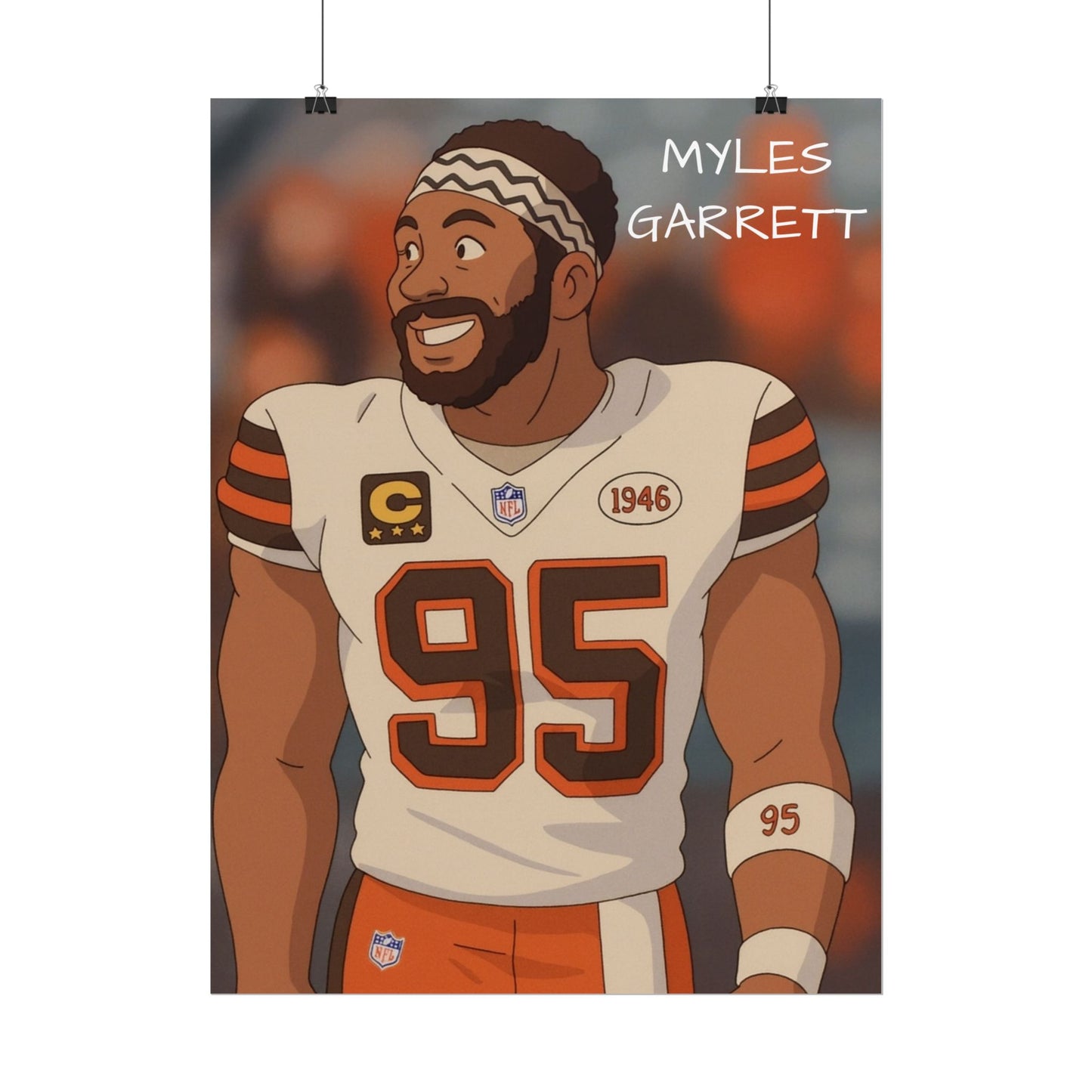 Loco Fits Anime Football 'Myles Garrett' Poster