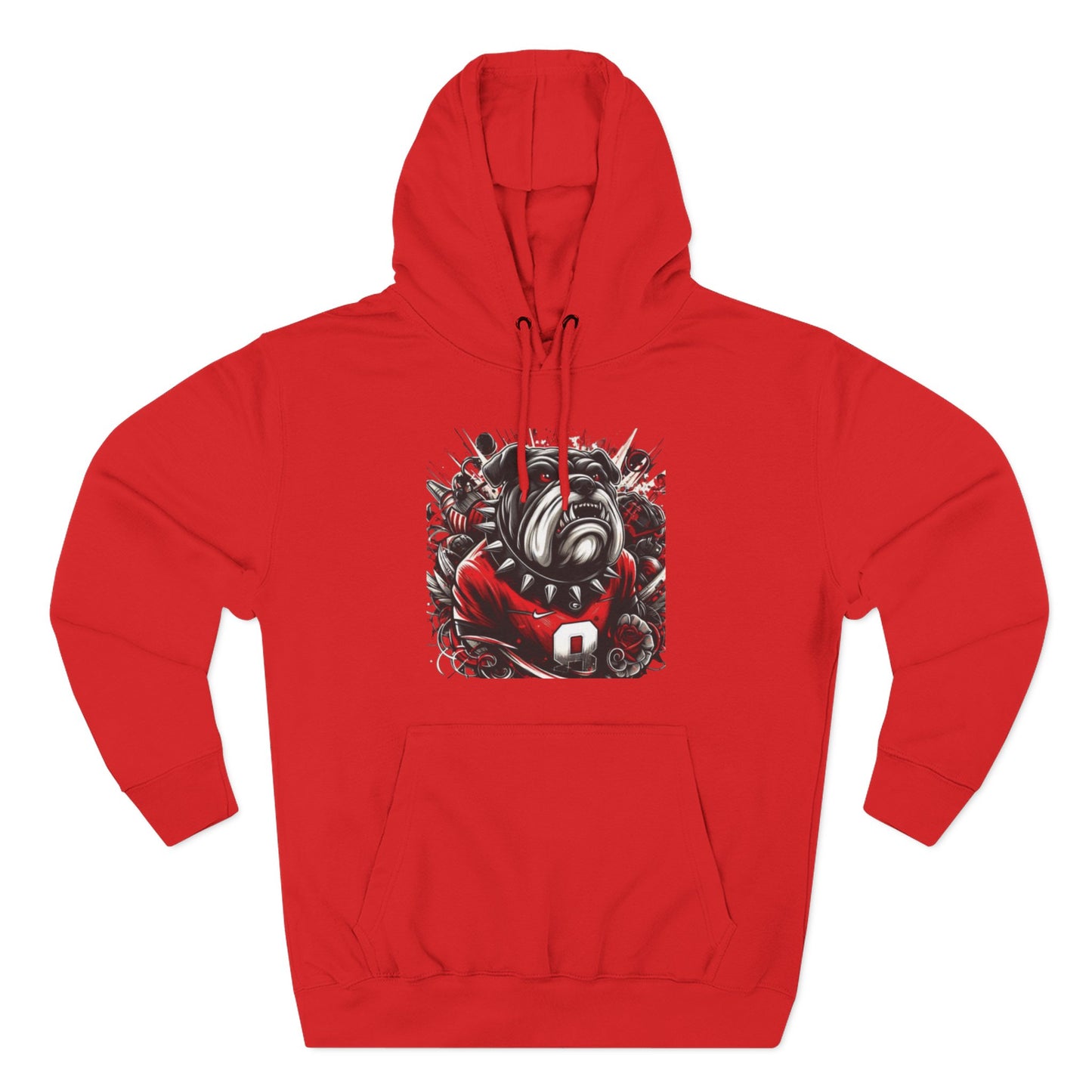 'Georgia Bulldog Cool Portrait' Three-Panel Fleece Hoodie