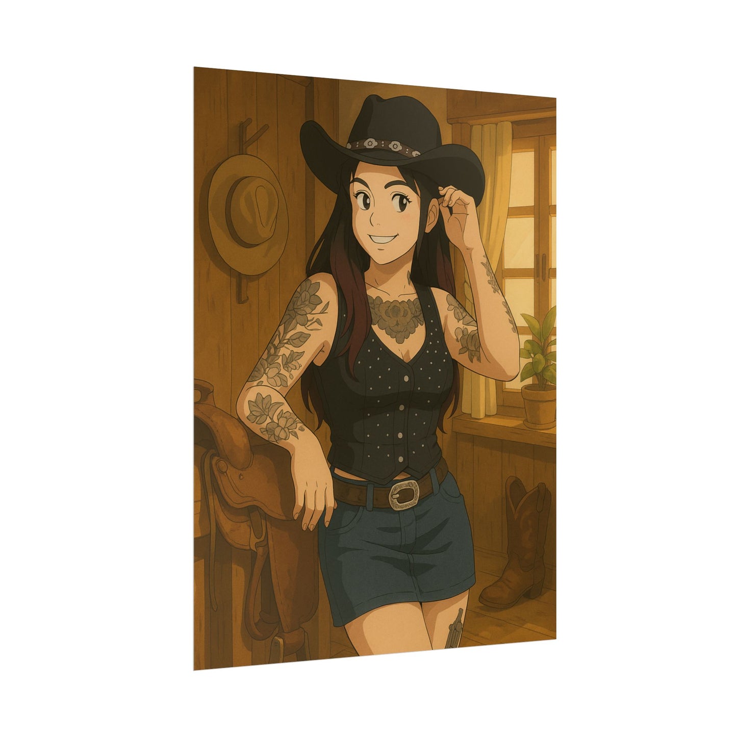 Loco Fits Anime Girls 'Not a City Girl' Poster