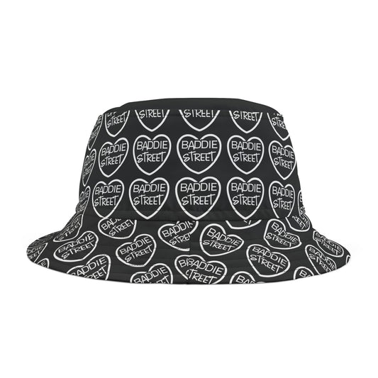 "Baddie Street" Full Heart V1/ Graffiti Script Bucket Hat