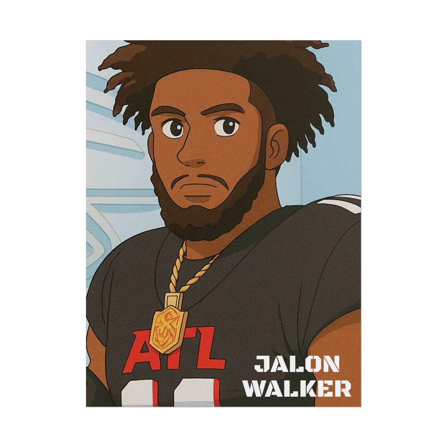 Loco Fits Anime Football 'Jalon Walker' Poster