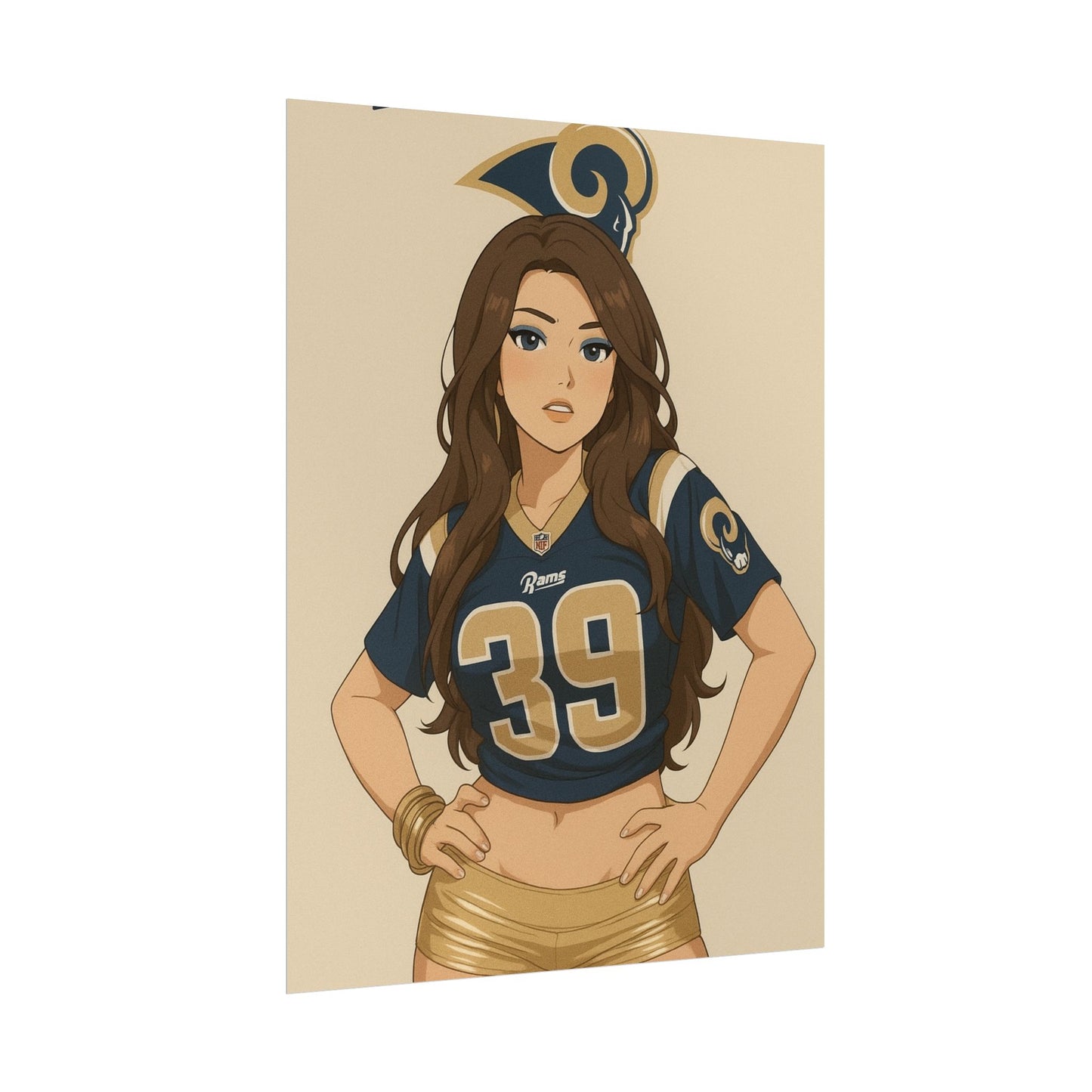 Loco Fits Anime Girls 'Rams Girl 1' Poster