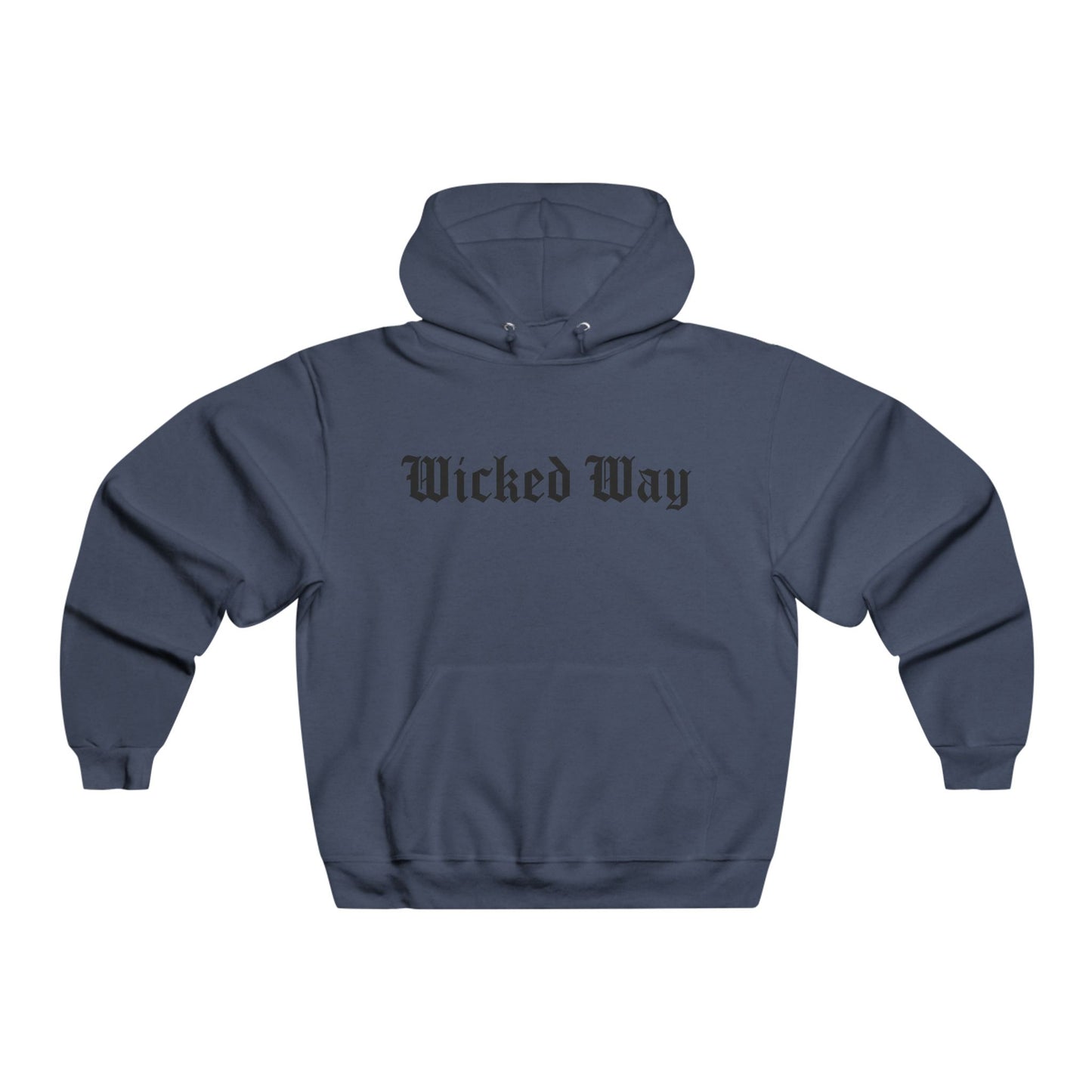 "Wicked Way" Script (front) Dead Bear Head Design (back) Lightweight Hoodie