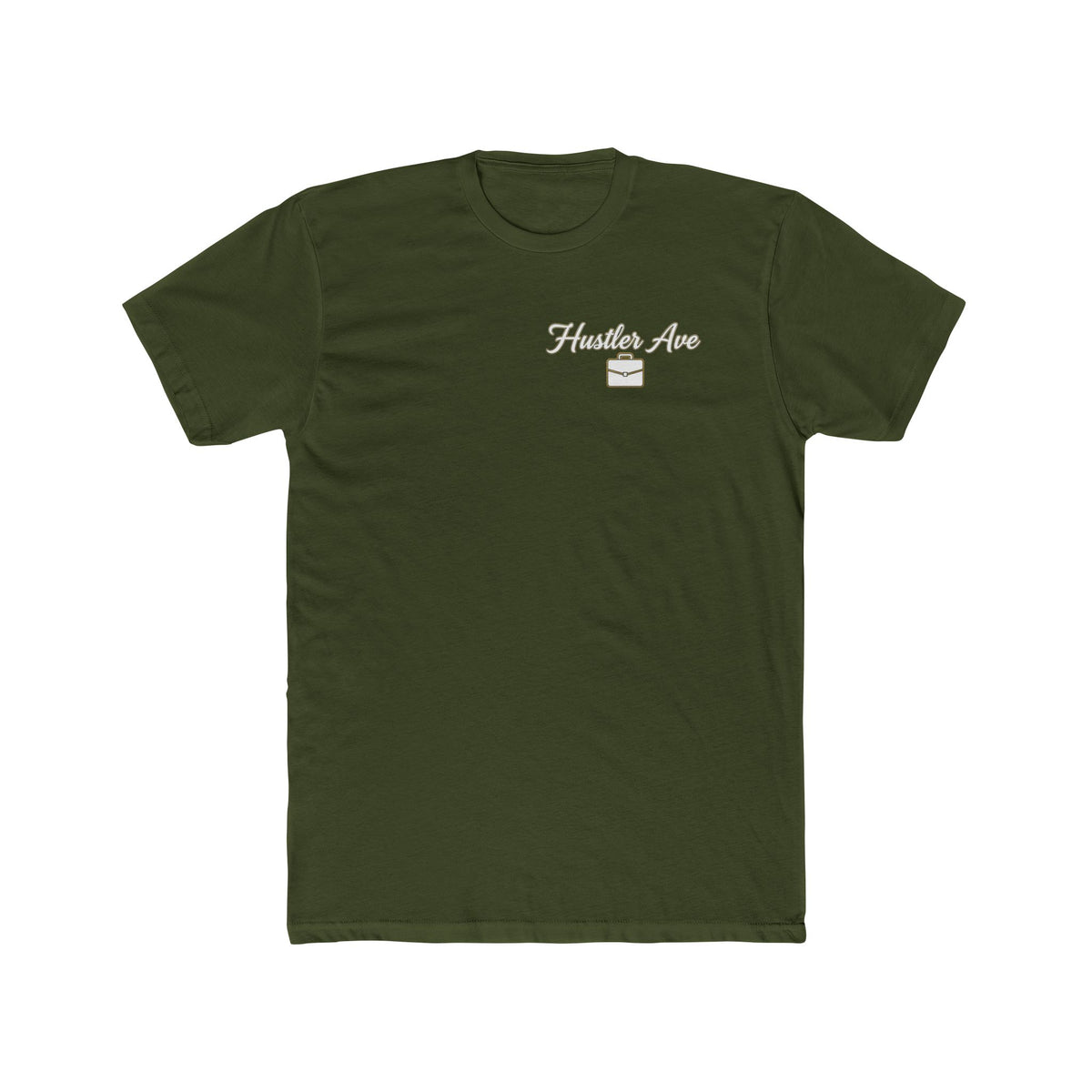 "Hustler Ave" All Business Briefcase Pocket Logo T-Shirt