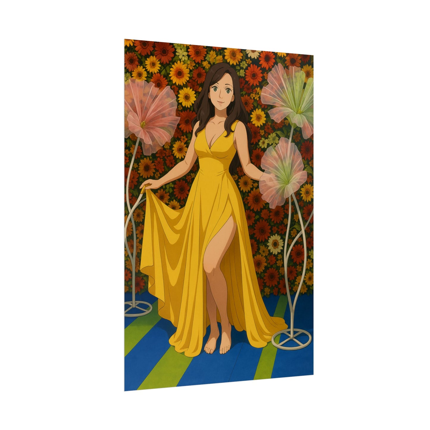 Loco Fits Anime Girls 'Flower Girl' Poster