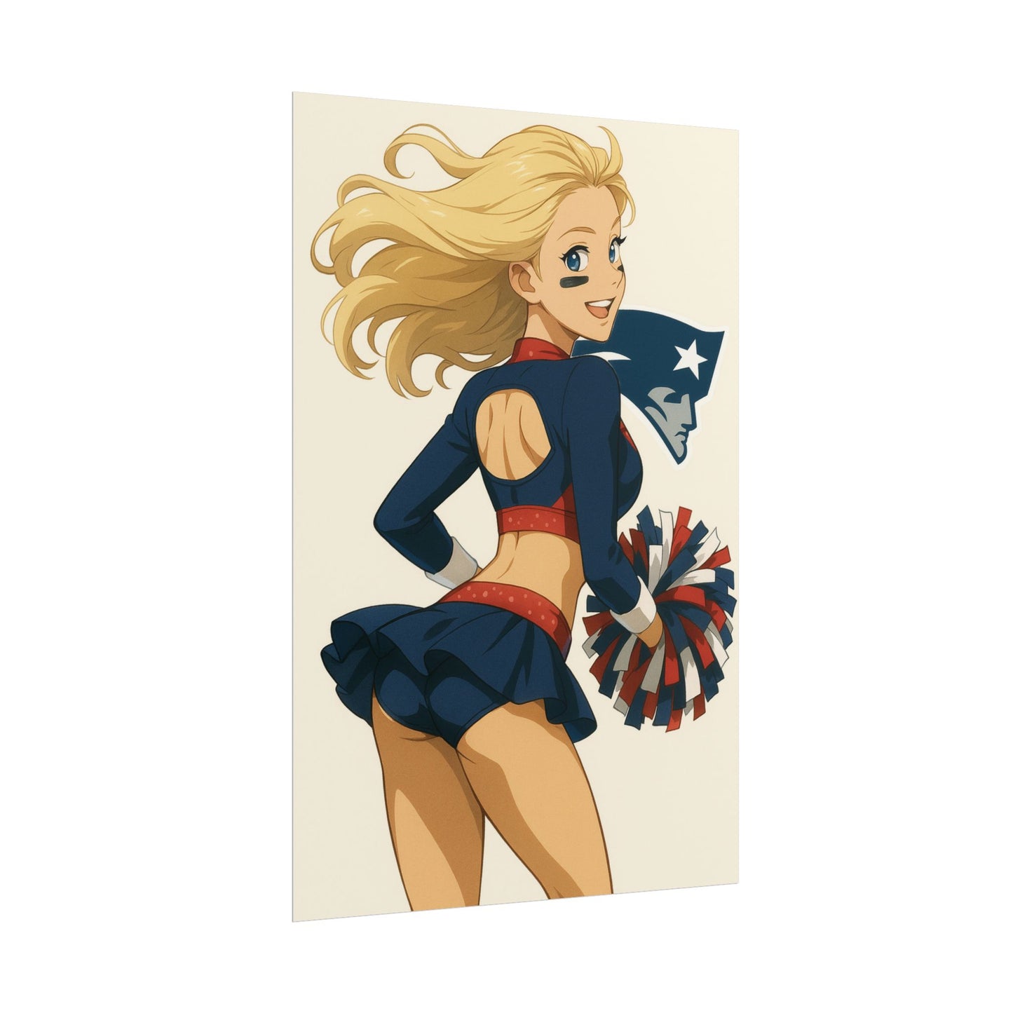 Loco Fits Anime Girls 'Patriots Cheerleader 1' Poster