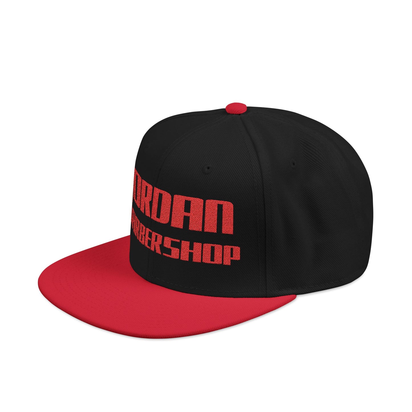 Jordan Barbershop Red Text Snapback