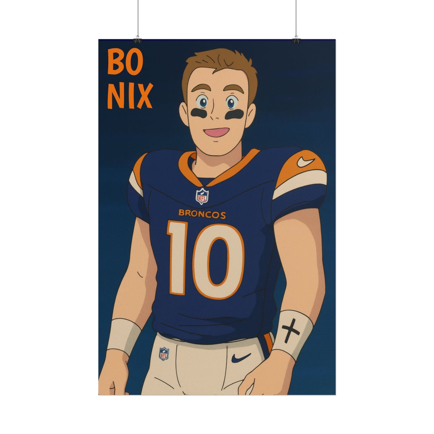 Loco Fits Anime Football 'Bo Nix' Poster