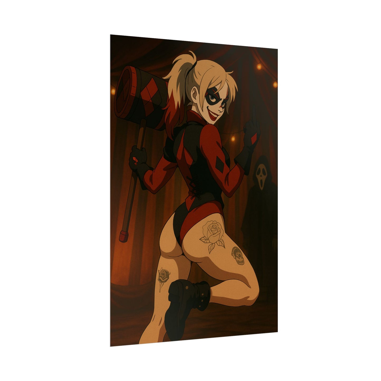 Loco Fits Anime Girls 'Harley Quinn Cosplay' Poster