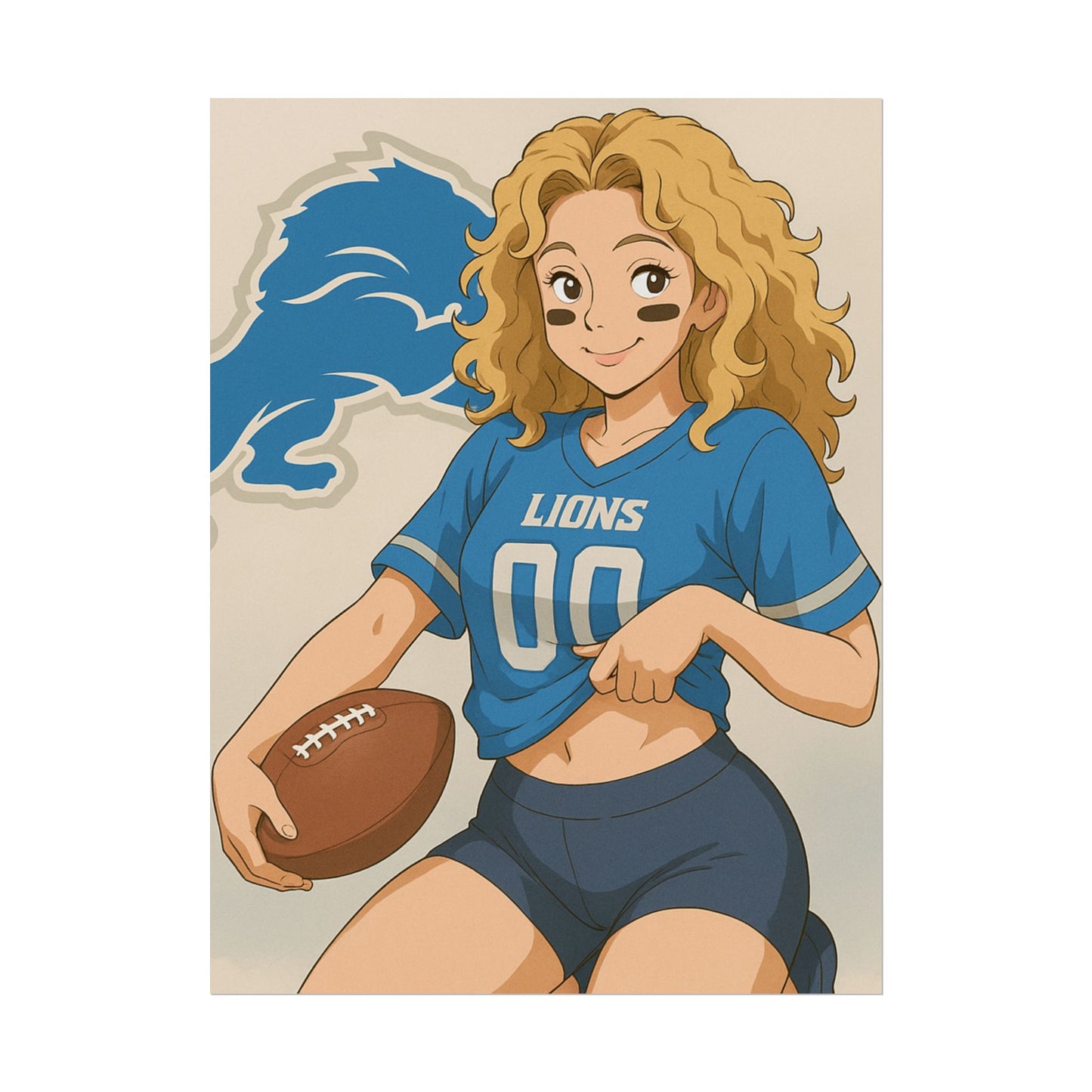 Loco Fits Anime Girls 'Lions Girl 2' Poster