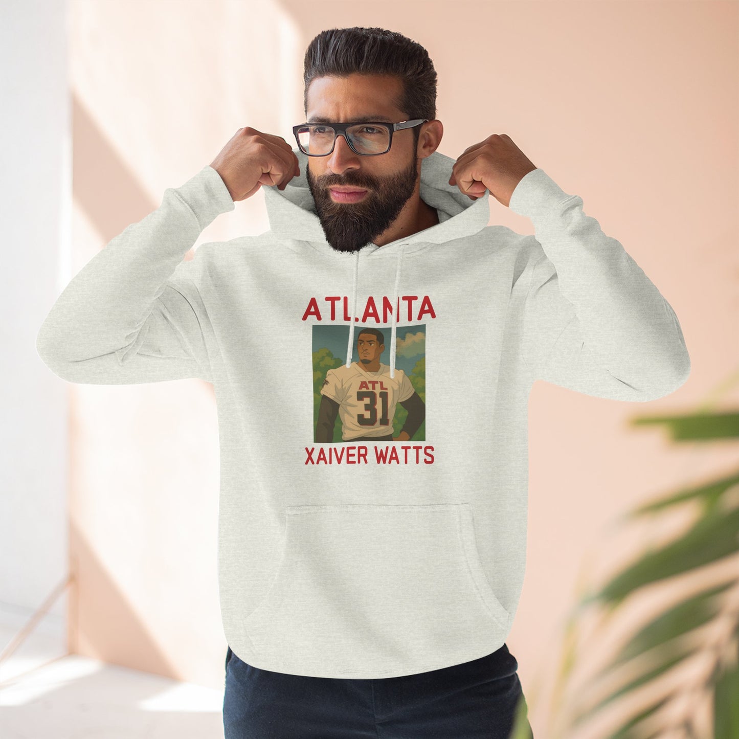 Anime Football 'Atlanta Xaiver Watts' Three-Panel Fleece Hoodie